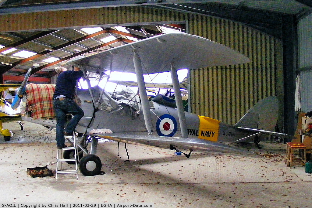 G-AOIL, 1940 De Havilland DH-82A Tiger Moth II C/N 83673, wearing its former Royal Navy id XL716