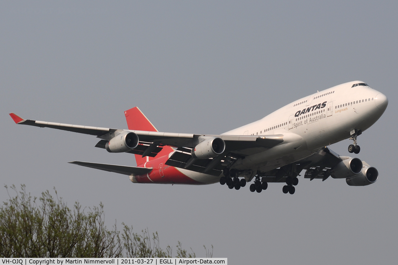 VH-OJQ, 1992 Boeing 747-438 C/N 25546, Qantas