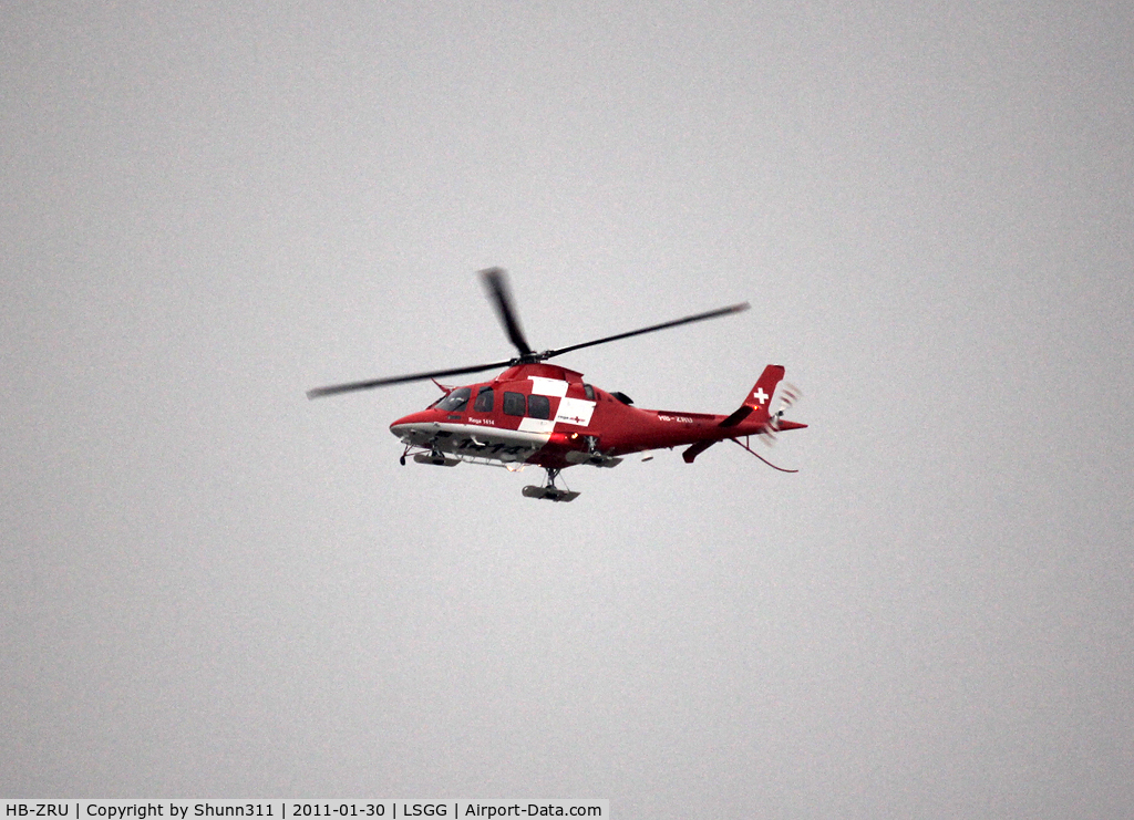 HB-ZRU, AgustaWestland AW-109SP GrandNew C/N 22209, Passing above the Airport...
