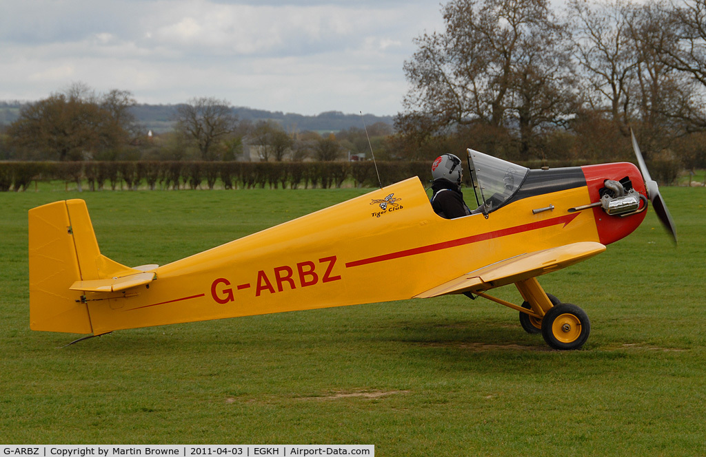 G-ARBZ, 1960 Rollason Druine D.31 Turbulent C/N PFA 553, SHOT AT HEADCORN