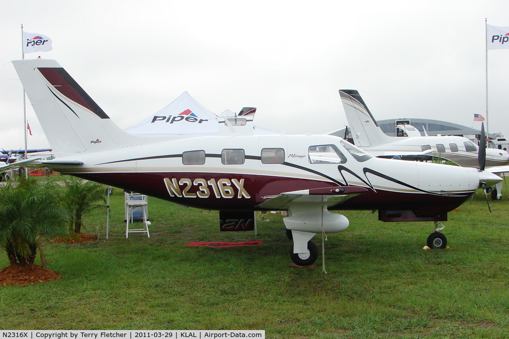 N2316X, Piper PA-46-350P Malibu Mirage C/N 4636487, 2011 Sun 'n' Fun Static Display