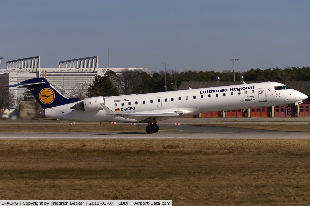 D-ACPG, 2002 Canadair CRJ-701ER (CL-600-2C10) Regional Jet C/N 10034, departure via RW18W