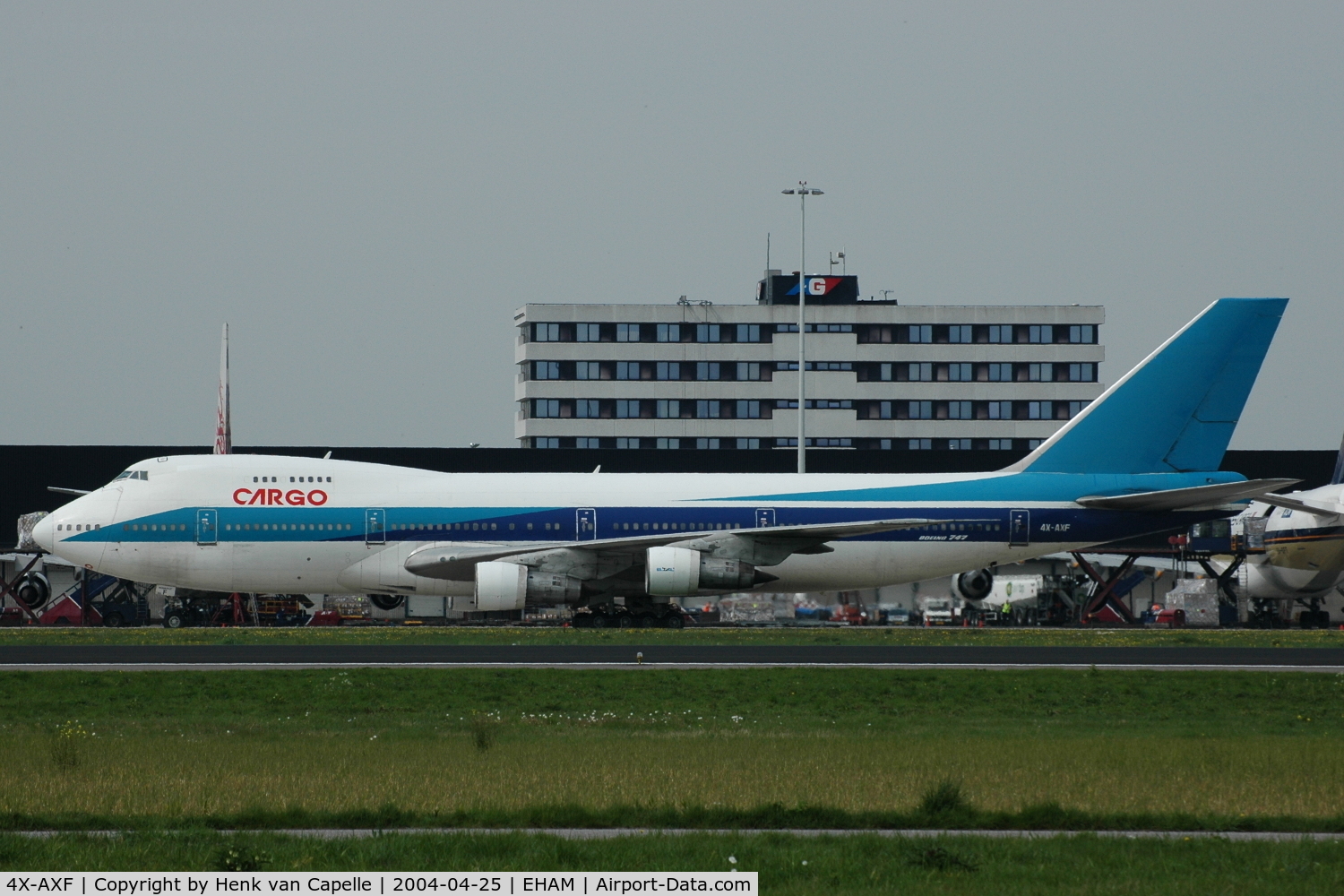 4X-AXF, 1978 Boeing 747-258C C/N 21594, El Al cargo 747-200 at Schiphol airport.