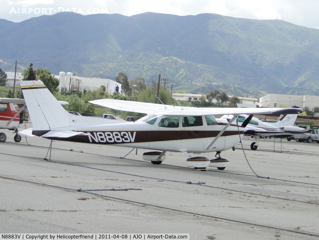 N8883V, 1974 Cessna 172M C/N 17264242, Parked and tied down