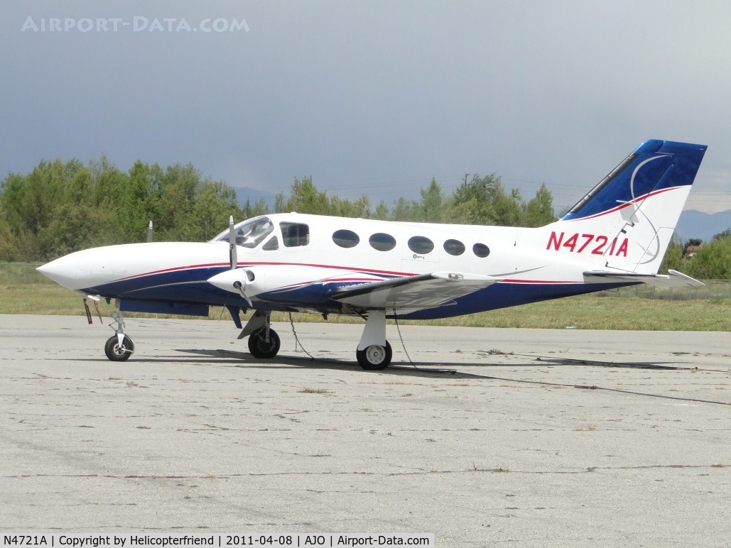 N4721A, 1978 Cessna 414A Chancellor C/N 414A0086, Parked and tied down