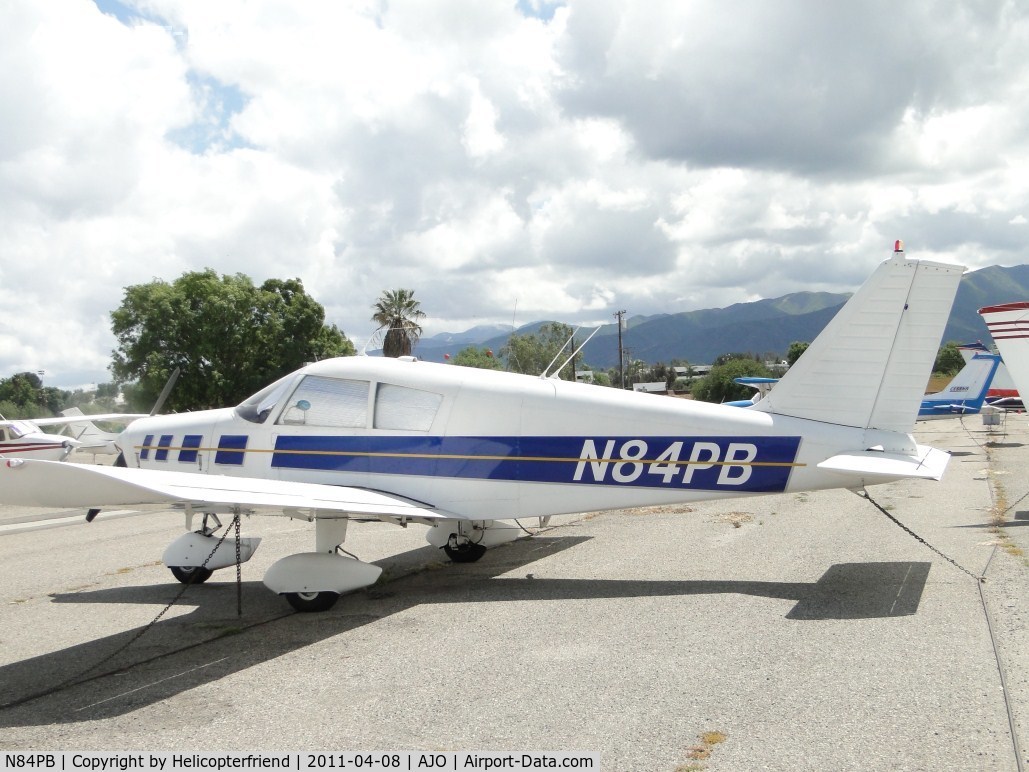 N84PB, 1968 Piper PA-28-140 C/N 28-24584, Parked and tied down