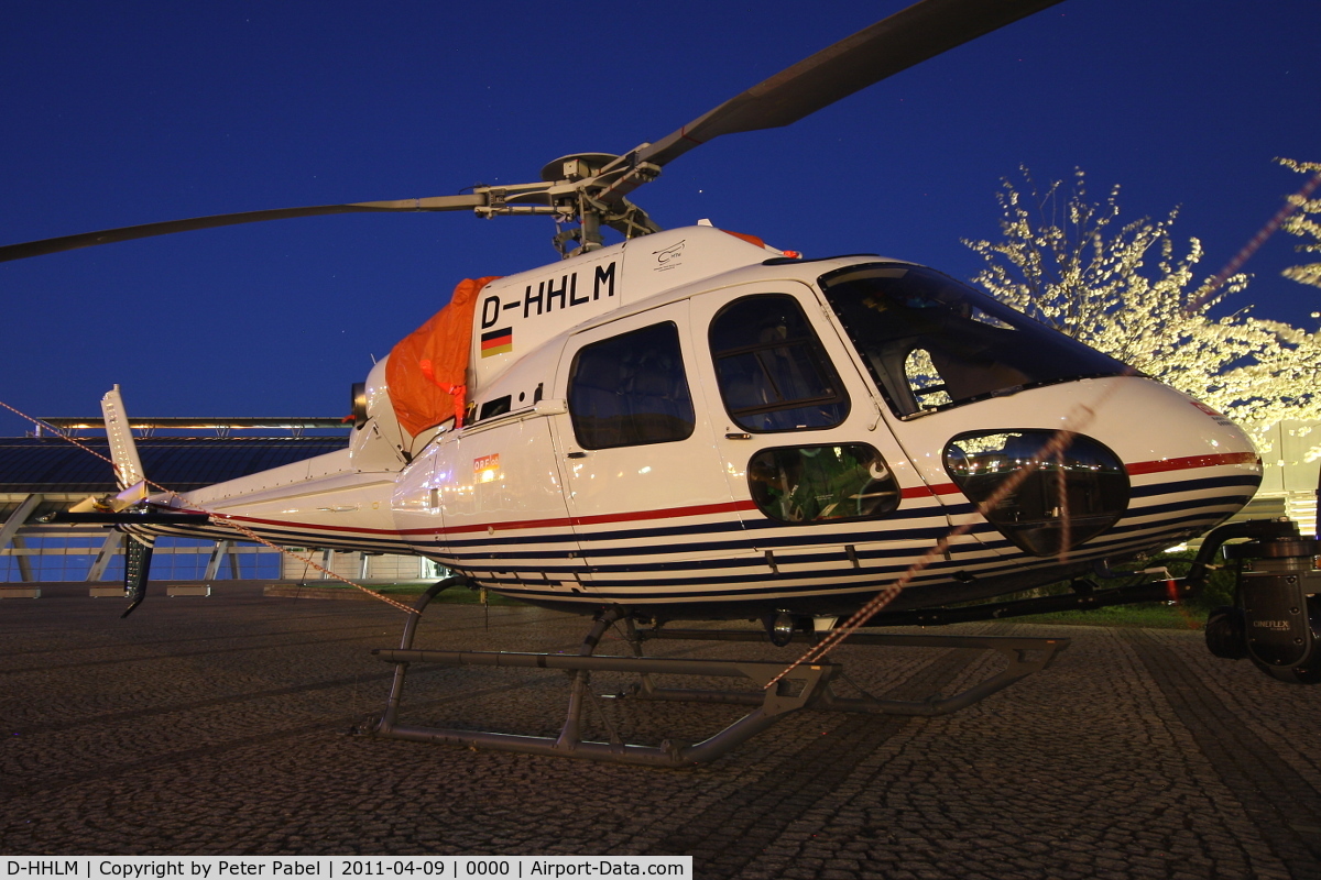 D-HHLM, Eurocopter AS-355NP Ecureuil 2 C/N 5777, Linz Marathon Heli
parked in front of the Design Center