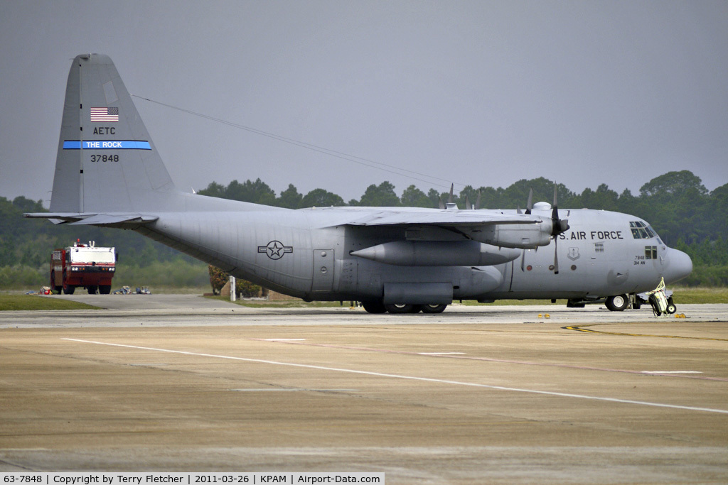 63-7848, 1963 Lockheed C-130E Hercules C/N 382-3918, At Tyndall AFB - 2011 Gulf Coast Salute Show
