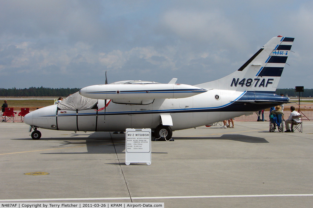 N487AF, 1975 Mitsubishi MU-2B-26 C/N 333, At Tyndall AFB - 2011 Gulf Coast Salute Show