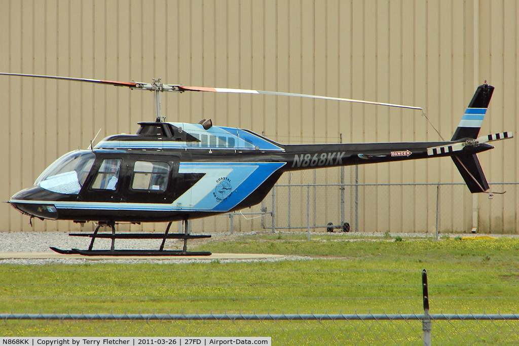 N868KK, 1976 Bell 206B JetRanger C/N 2031, Coastal Helicopters Inc heliport, Panama City FL USA