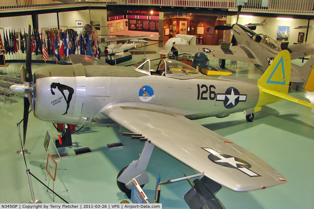 N345GP, Republic P-47N Thunderbolt C/N 539C/1537, On display at the Air Force Armament Museum at Eglin Air Force Base , Fort Walton , Florida