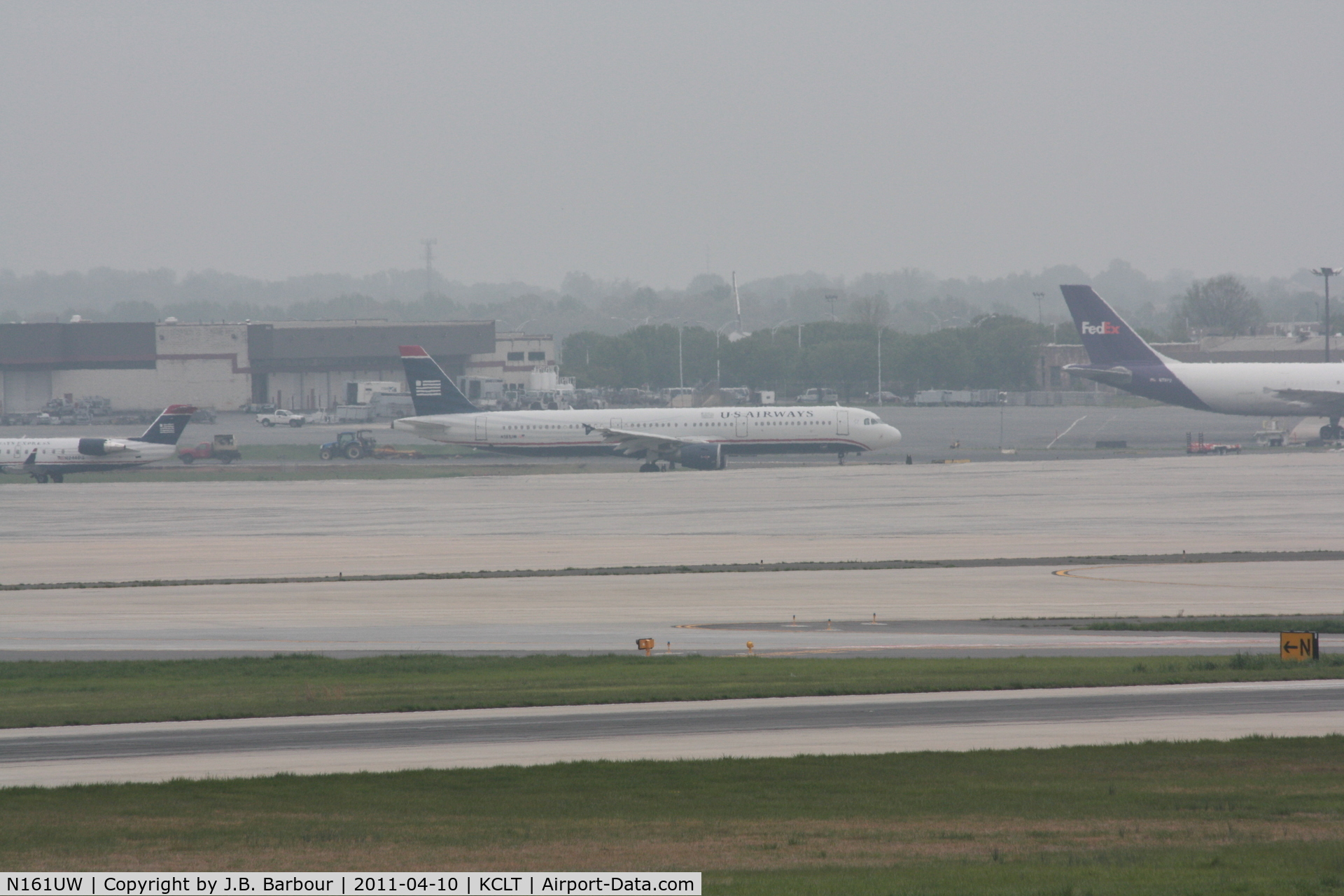 N161UW, 2001 Airbus A321-211 C/N 1403, Cloud cover was less than 1000 AGL