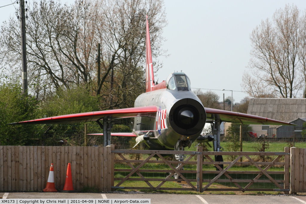XM173, 1960 English Electric Lightning F.1A C/N 95060, Preserved outside an engineering company in Newton with Scales, Lancashire