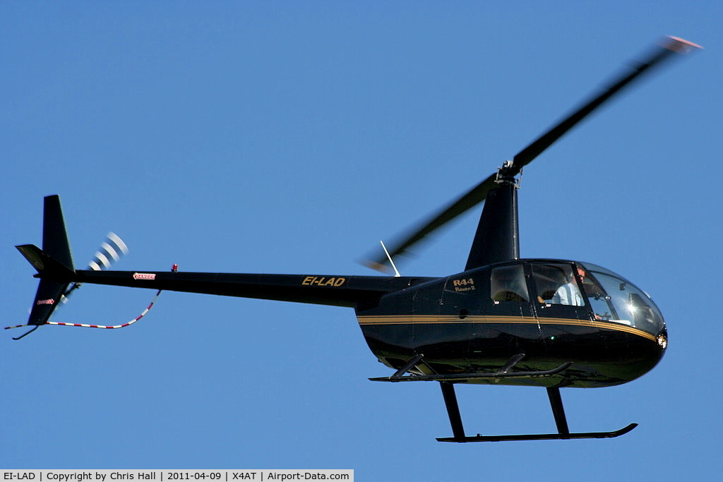 EI-LAD, 2005 Robinson R44 Raven II C/N 10779, Ferrying racegoers into Aintree for the 2011 Grand National