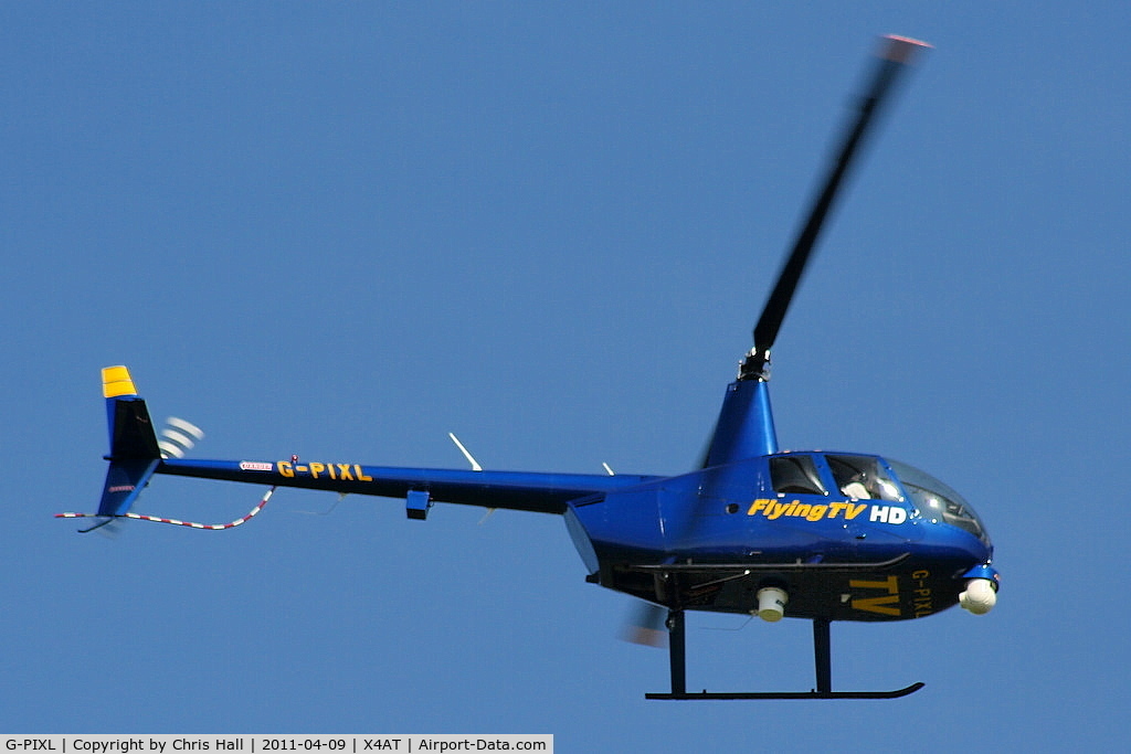 G-PIXL, 2006 Robinson R44 Raven II C/N 11221, camera ship for the 2011 Grand National at Aintree