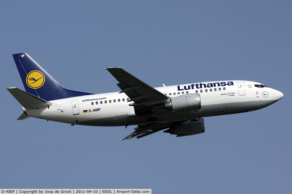 D-ABIF, 1991 Boeing 737-530 C/N 24820, Lufthansa deperting DUS