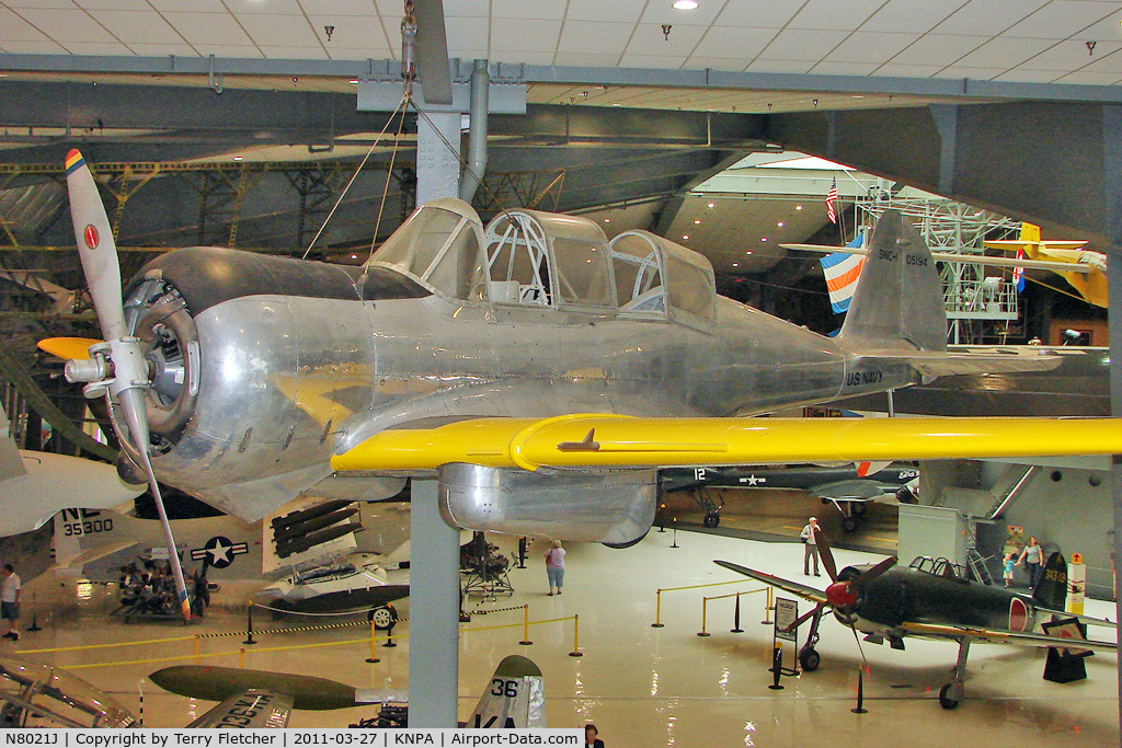 N8021J, 1941 Curtiss-Wright SNC-1 C/N 4255, Displayed at the Pensacola Naval Aviation Museum 
Tail Code 05194