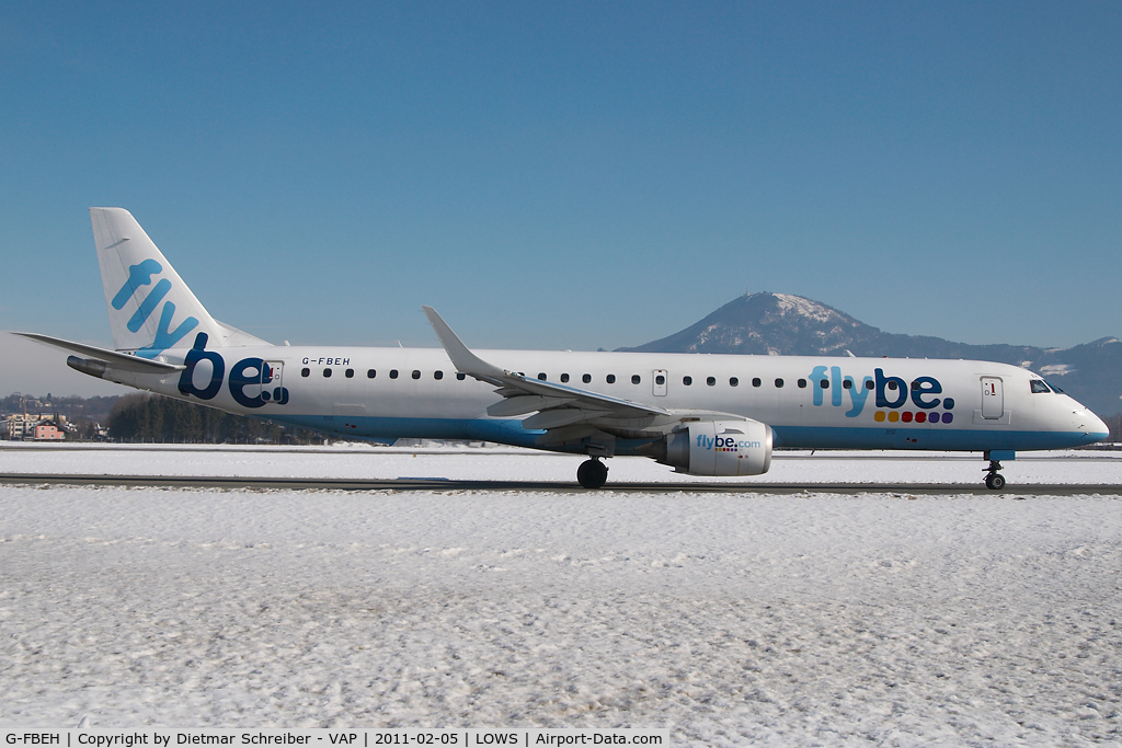 G-FBEH, 2007 Embraer 195LR (ERJ-190-200LR) C/N 19000128, Fly Be Embraer 190