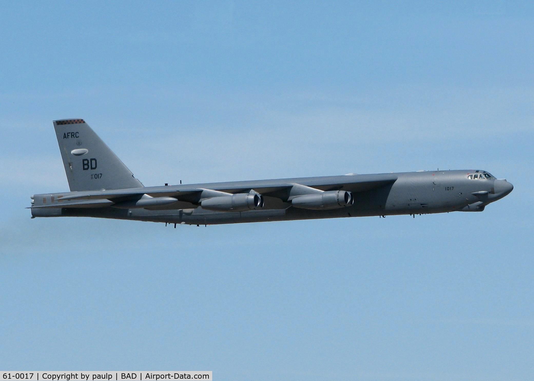 61-0017, 1961 Boeing B-52H Stratofortress C/N 464444, Touch and goes at Barksdale Air Force Base.