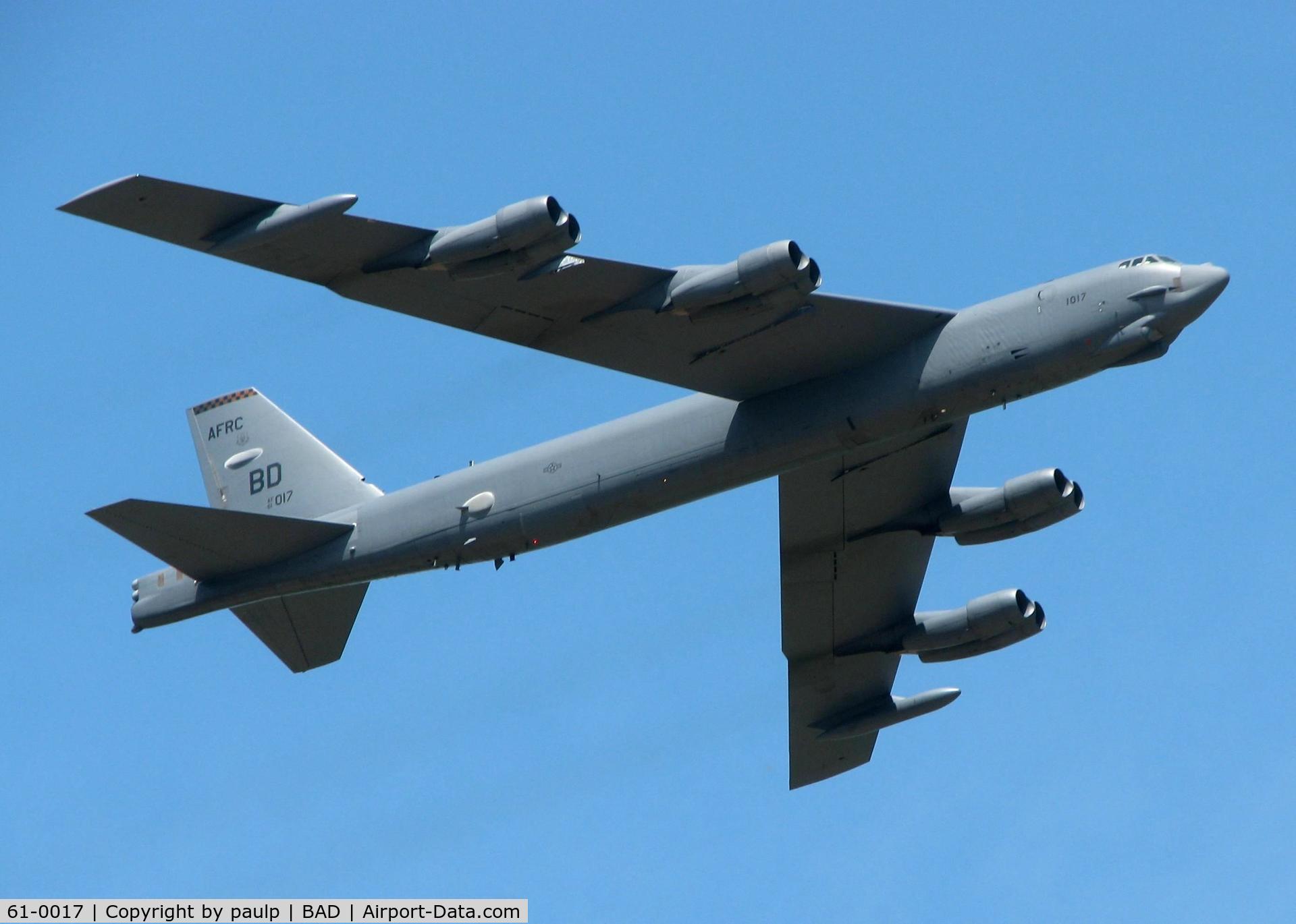 61-0017, 1961 Boeing B-52H Stratofortress C/N 464444, Touch and goes at Barksdale Air Force Base.