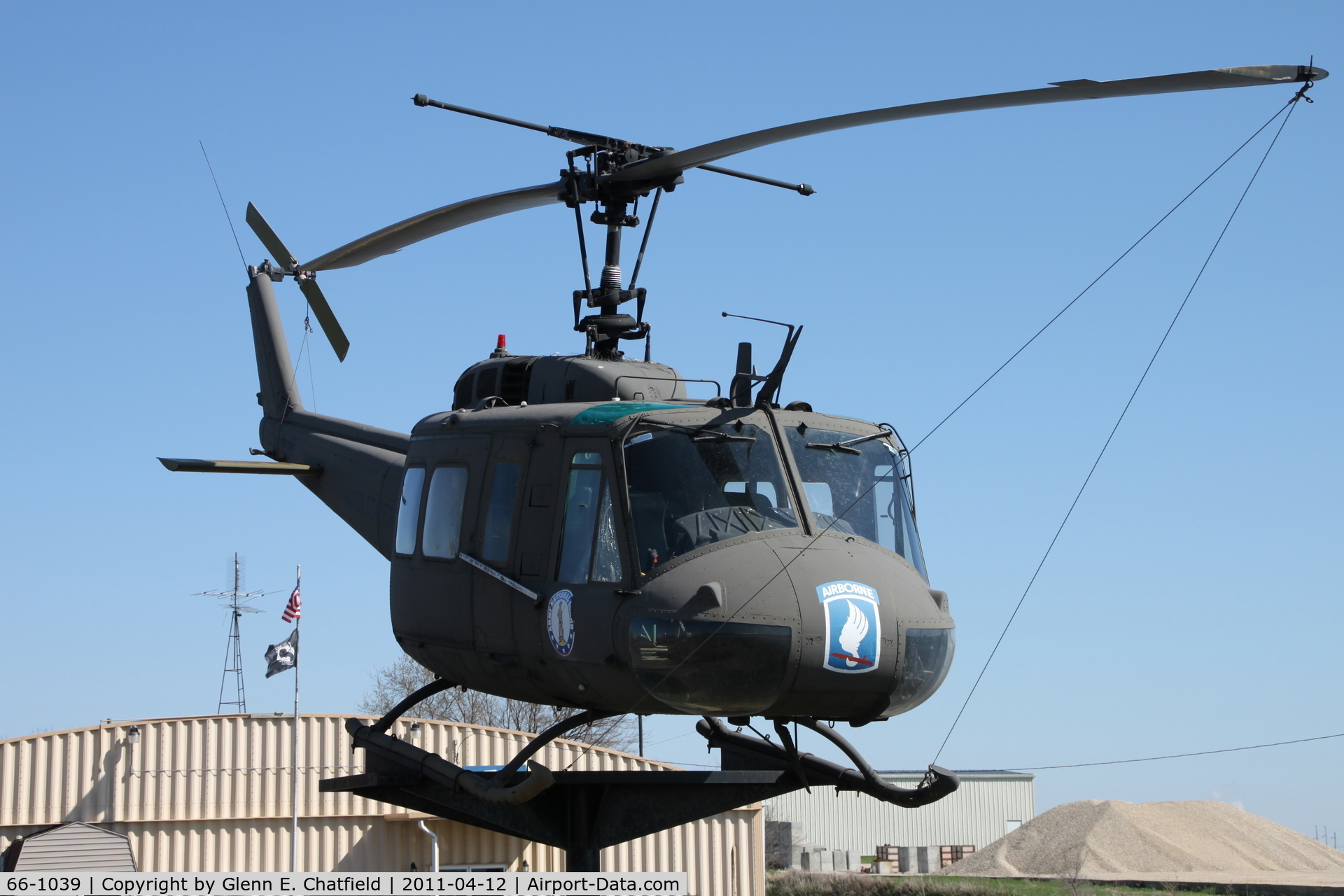 66-1039, 1966 Bell UH-1H Iroquois C/N 5622, At the VFW post in Dixon, IL