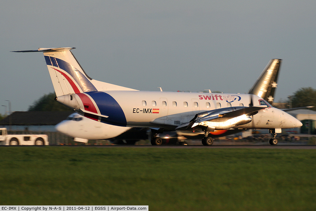 EC-IMX, Embraer EMB-120(ERF) Brasilia C/N 120158, Landing on a FedEx Feeder service