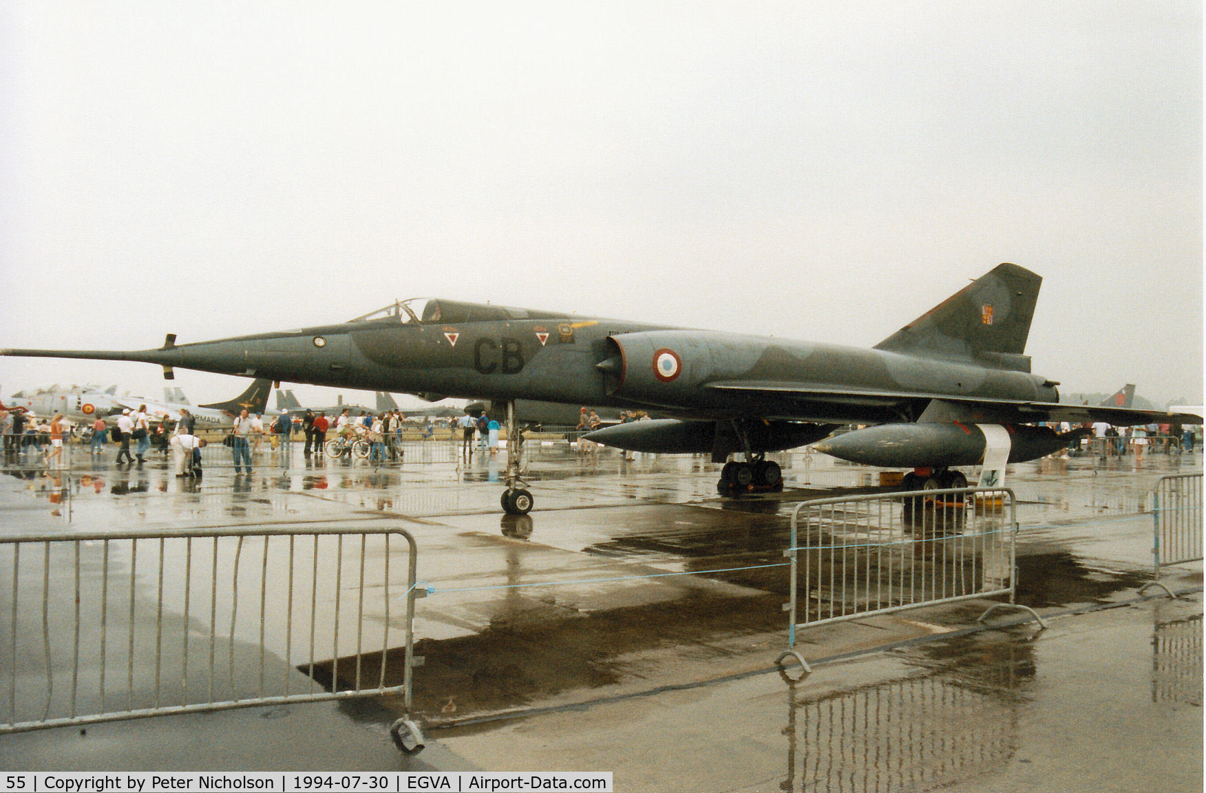 55, Dassault Mirage IVP C/N 55, Another view of the EB01.091 Mirage IVP of the French Air Force on display at the 1994 Intnl Air Tattoo at RAF Fairford.
