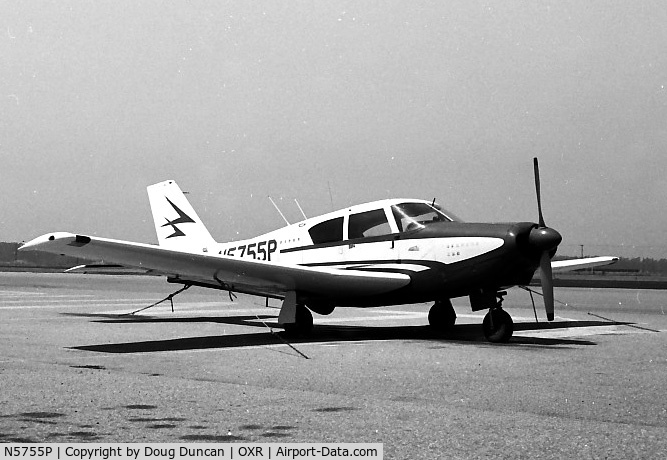 N5755P, 1959 Piper PA-24-250 Comanche C/N 24-831, In a blast from the past, here is N5755P decked out in its original paint scheme, captured in living black-and-white. I don't remember what the original color was.