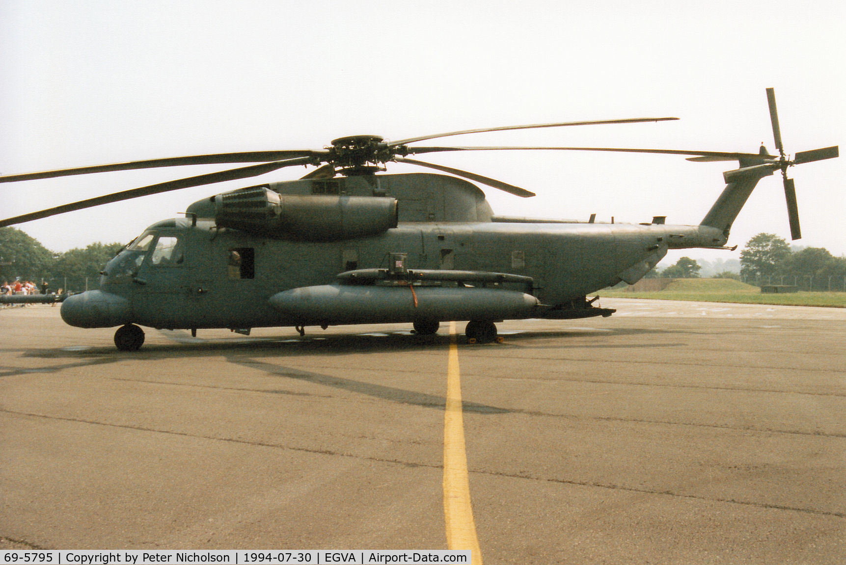 69-5795, 1969 Sikorsky MH-53J Pave Low III C/N 65-250, Another view of the MH-53M Pave Low IV of the 21st Special Operations Squadron at RAF Alconbury on display at the 1994 Intnl Air Tattoo at RAF Fairford.