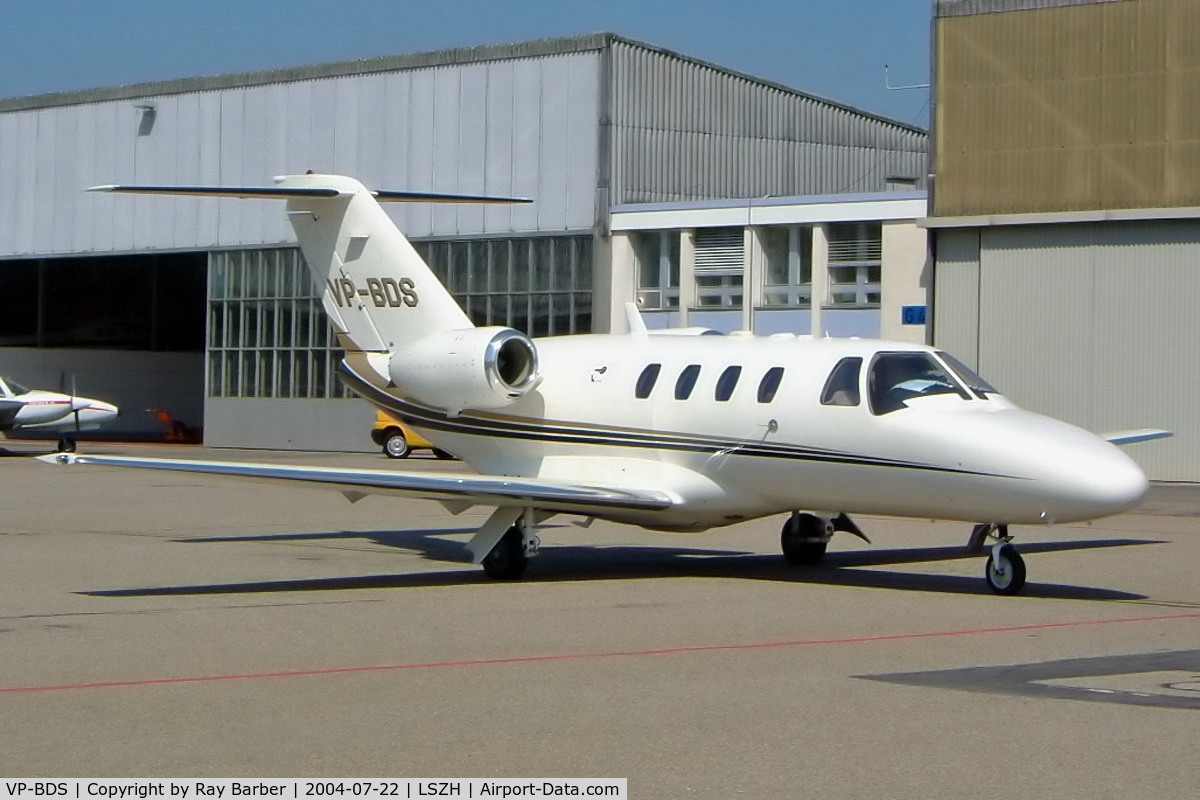 VP-BDS, Cessna 525 CitationJet C/N 525-0180, Cessna CitationJet [525-0180] Zurich~HB 22/07/2004