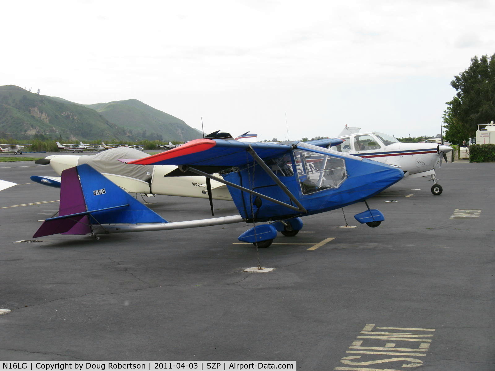 N16LG, 1997 Griffith Layton D LDG HAWK C/N 10LDG, 1997 Griffith LDG HAWK, Rotax 503 2 cylinder two stroke 52 Hp pusher engine