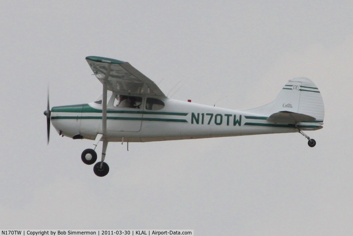 N170TW, 1951 Cessna 170A C/N 20197, Departing Sun N Fun 2011 - Lakeland, FL
