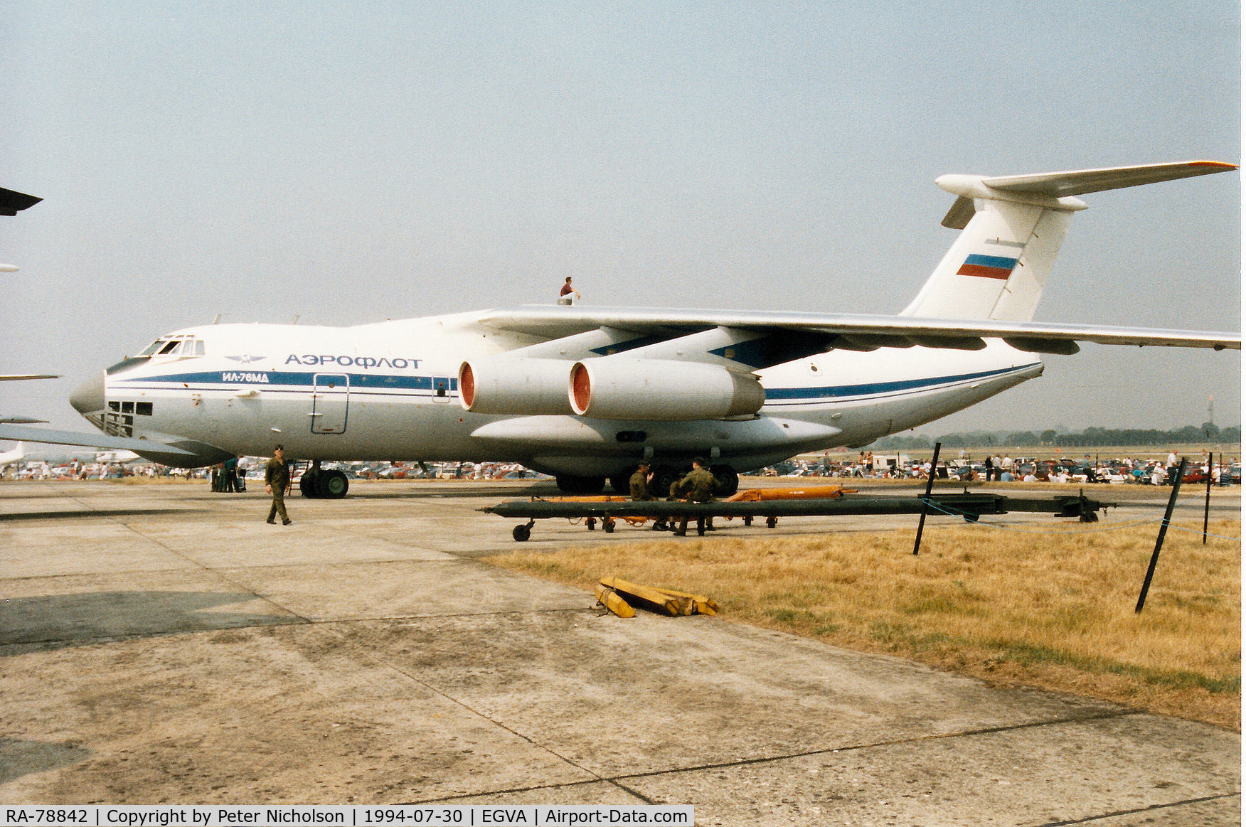 RA-78842, 1990 Ilyushin Il-76MD C/N 1003403069, Il-76MD Candid of Soviet Air Force Military Transport Aviation on display at the 1994 Intnl Air Tattoo at RAF Fairford.