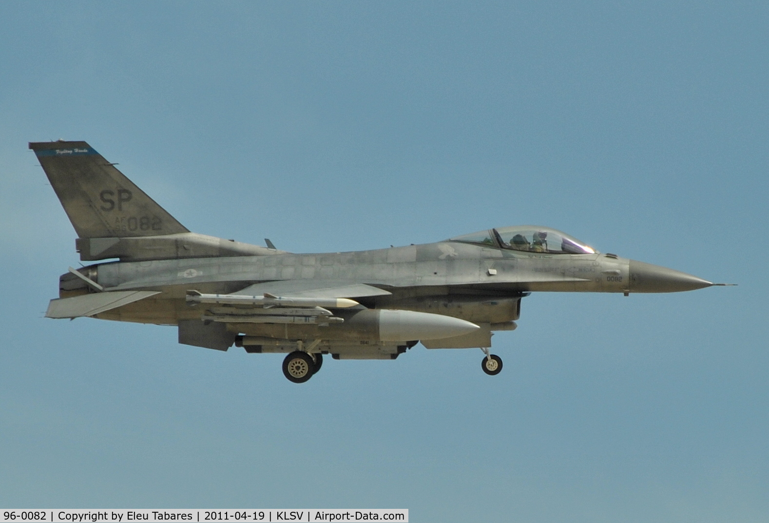 96-0082, Lockheed Martin F-16CJ Fighting Falcon C/N CC-204, Taken during Green Flag Exercise at Nellis Air Force Base, Nevada.