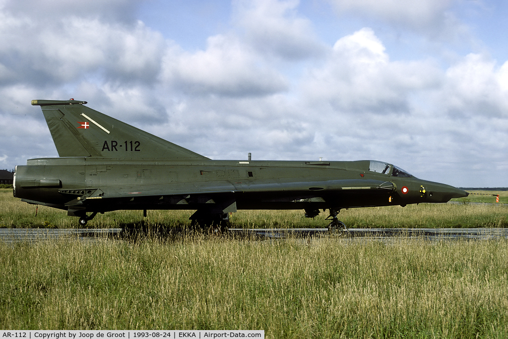 AR-112, 1971 Saab RF-35 Draken C/N 35-1112, In 1993 many Drakens were wfu and stored in the open on Karup AB