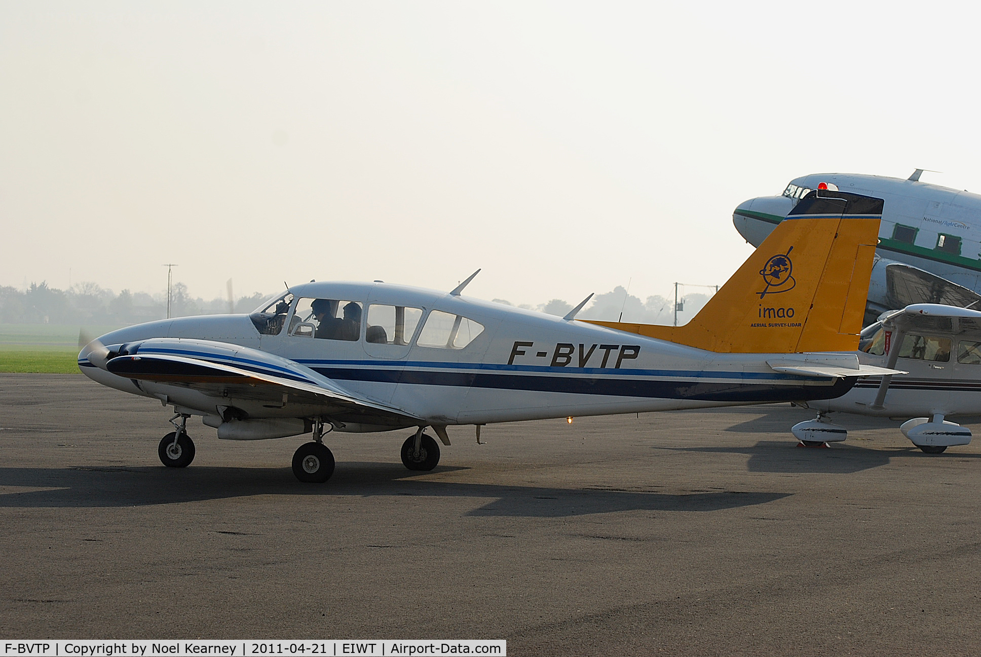 F-BVTP, Piper PA-23-250 Aztec C/N 273901, Just about to depart from Weston...