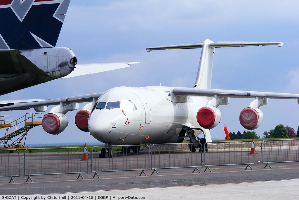 G-BZAT, 1997 British Aerospace Avro 146-RJ100 C/N E3320, ex BA CityFlyer, now in storage at Kemble