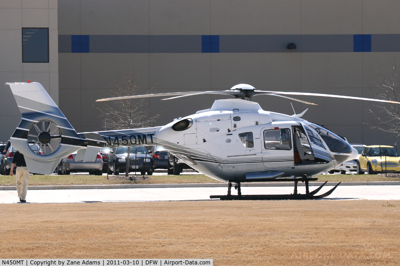 N450MT, Eurocopter EC-135P-2+ C/N 0950, EC-135 in the Flight Safety parking lot at DFW Airport