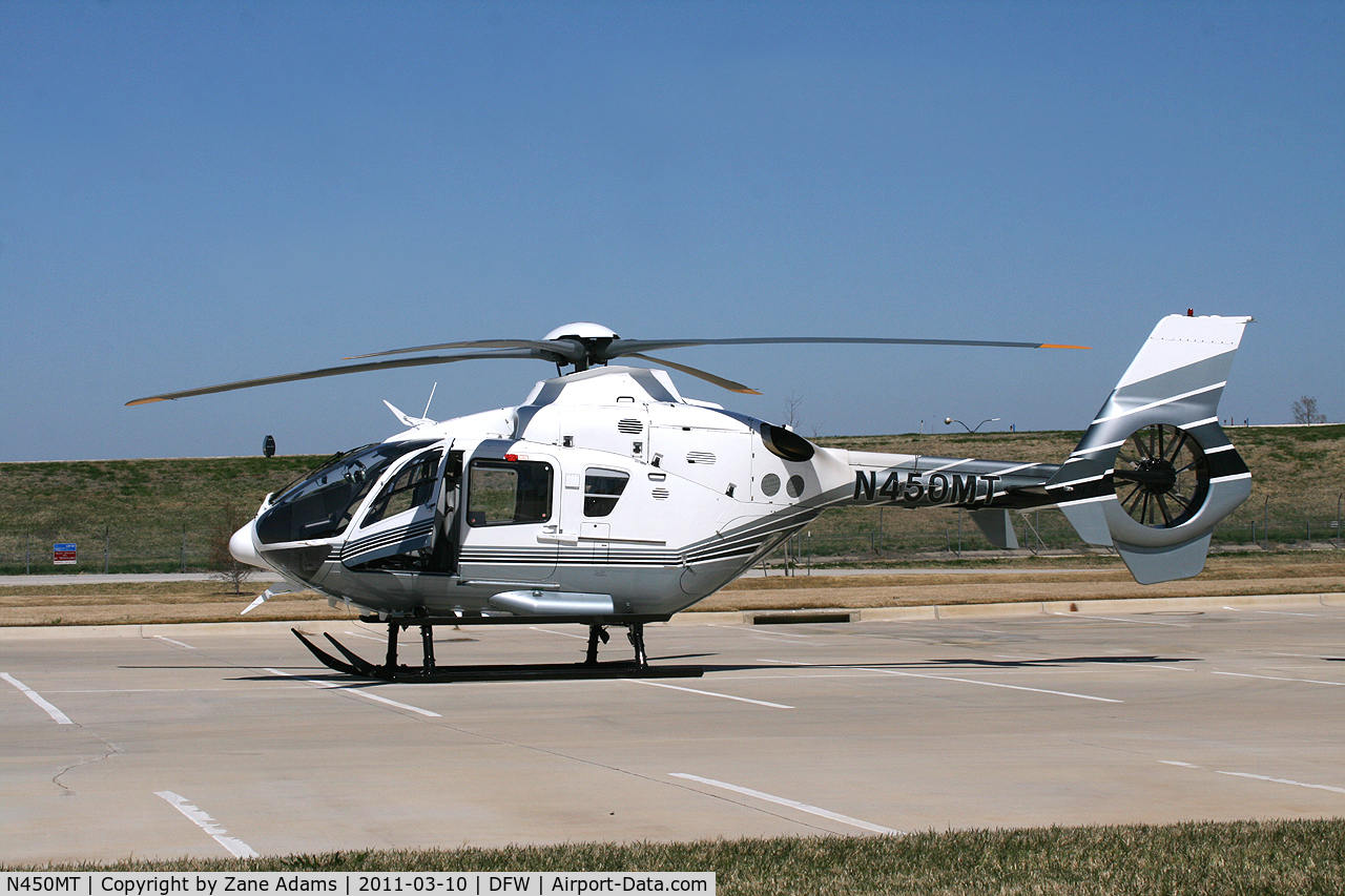 N450MT, Eurocopter EC-135P-2+ C/N 0950, EC-135 in the Flight Safety parking lot at DFW Airport