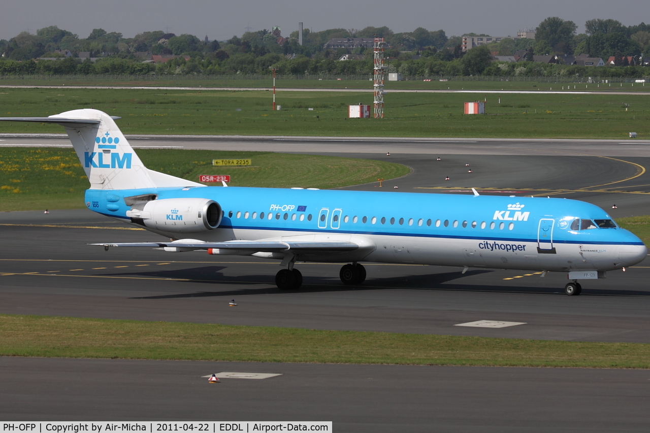 PH-OFP, 1995 Fokker 100 (F-28-0100) C/N 11472, KLM Cityhopper