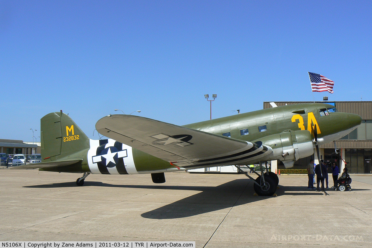 N5106X, 1943 Douglas DC3C-S1C3G (C-47) C/N 9058, At Tyler Pounds Field - Nice to get acquainted with an old friend and Nice to see her in her original WWII scheme!