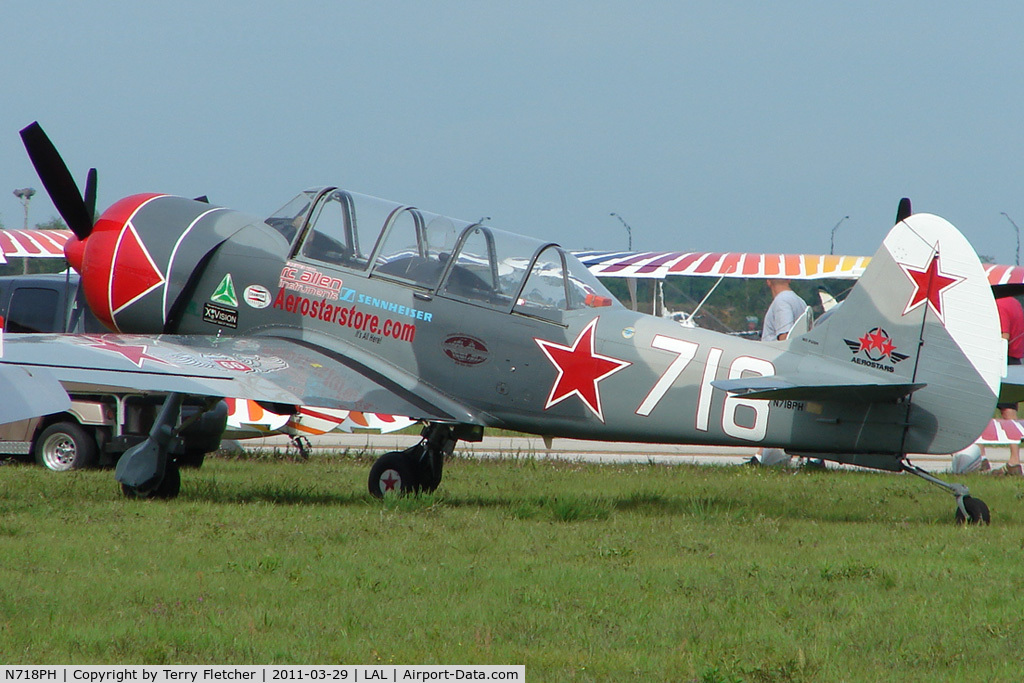 N718PH, 2003 Yakovlev (Aerostar) Yak-52TW C/N 0312503, 2011 Sun n Fun - Lakeland , Florida