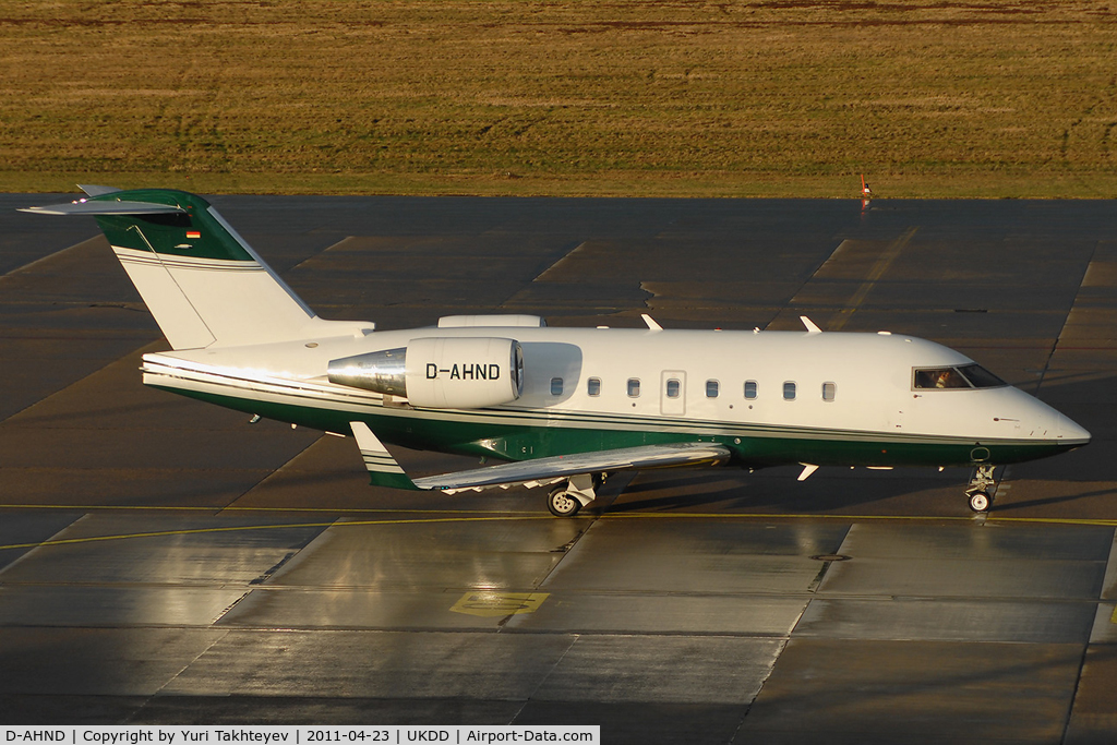 D-AHND, 2000 Bombardier Challenger 604 (CL-600-2B16) C/N 5477, CL604 callsign SCB06 arriving from LEBL, landing runway 09. Airline is Saigon Capital. Second visit to Dnipropetrovsk (16.4 1st)