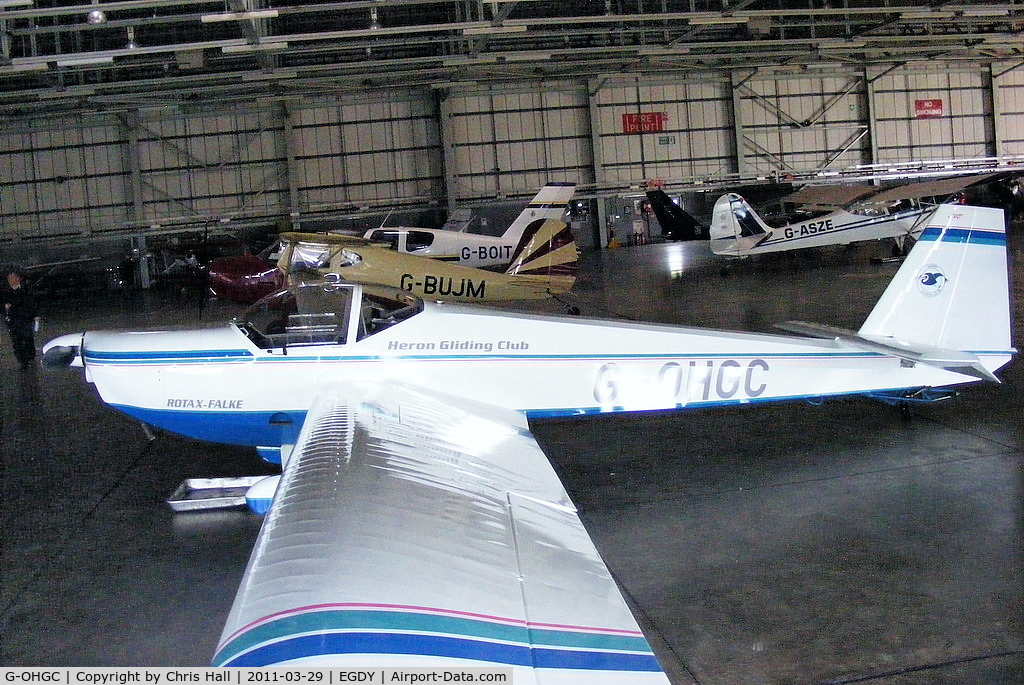 G-OHGC, 2004 Scheibe SF-25C Falke C/N 44695, inside the 727 NAS Hangar