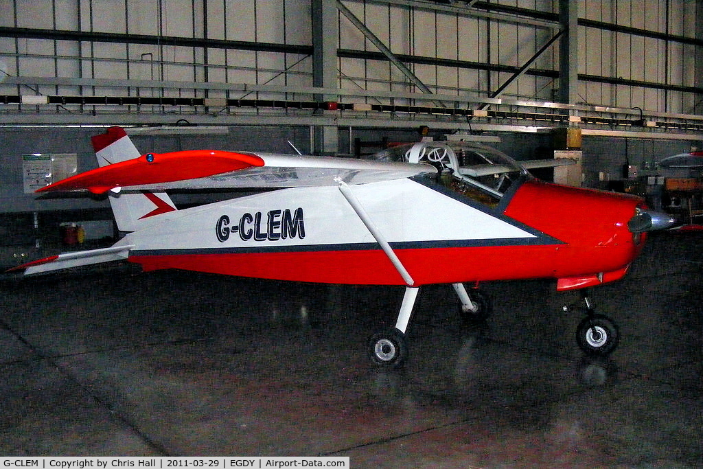 G-CLEM, 1964 Bolkow Bo-208A2 Junior C/N 561, inside the 727 NAS Hangar