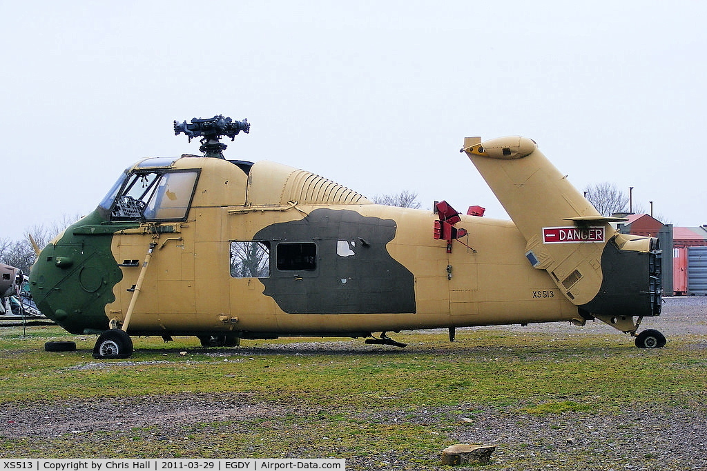 XS513, 1964 Westland Wessex HU.5 C/N WA182, on the fire dump at Yeovilton