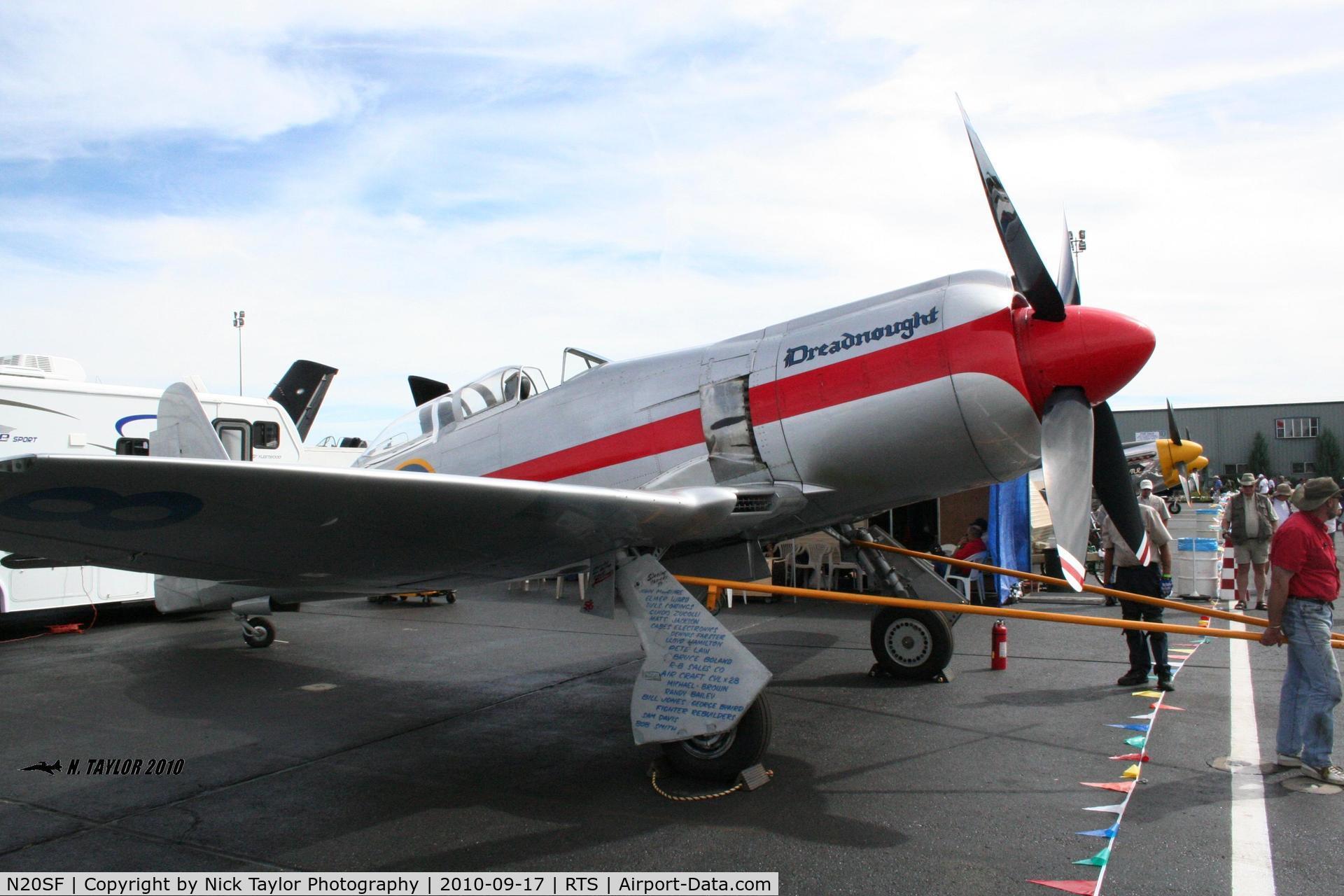 N20SF, 1956 Hawker Sea Fury T.20 C/N ES.9505, Drednought in the pitts at Reno