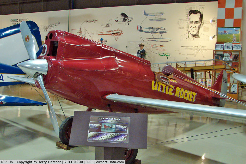 N345JA, Araldi Joe W LITTLE ROCKET RACER C/N 2, Exhibited at The Florida Air Museum at Lakeland , Florida