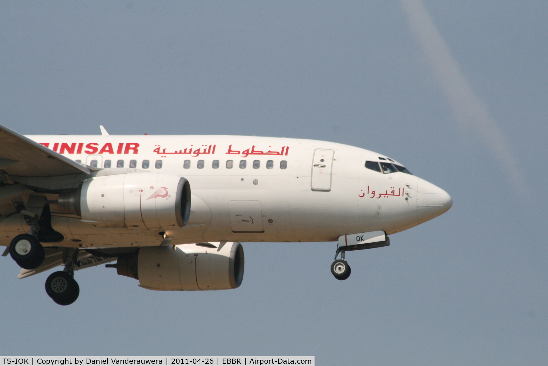 TS-IOK, 1999 Boeing 737-6H3 C/N 29496, Arrival of flight TU516 to RWY 02