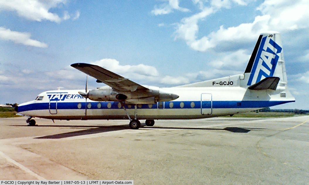 F-GCJO, Fairchild Hiller FH-227B C/N 530, Fairchild Hiller FH-227B [530] (TAT) Montpellier-Frejourques~F 13/05/1987